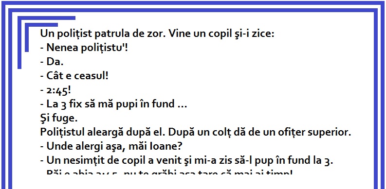 bancuri cu politisti