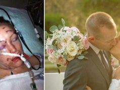 O femeie care a fost înjunghiată de 32 de ori de partenerul său, s-a măritat cu cel care a salvat-o