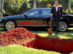 Un miliardar vrea să-şi îngroape maşina de lux pentru a trage un semnal de alarmă vrea să-şi îngroape maşina