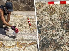 Un mozaic cu Iisus înfăptuind una dintre minuni, vechi de 1.500 de ani, descoperit de arheologi mozaic cu iisus