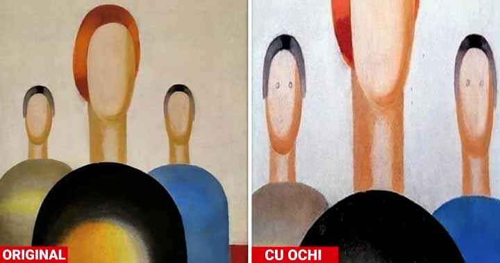 desenat ochi pe o pictură