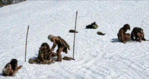 oamenii de Neanderthal în Epoca de Gheaţă