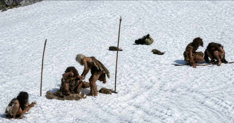 oamenii de Neanderthal în Epoca de Gheaţă