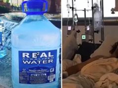 Clienţii au primit 130 mil. $ după ce au băut apă îmbuteliată cu substanțe chimice toxice care au provocat pierderea controlului membrelor apă îmbuteliată cu substanțe chimice