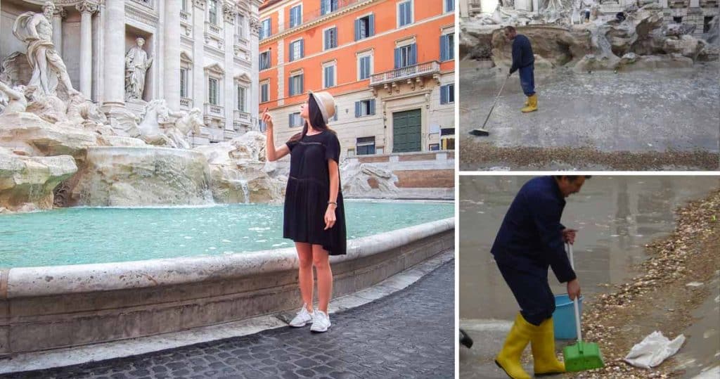 monedele aruncate în Fontana di Trevi