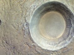 Cel mai mare crater de impact din sistemul solar a fost descoperit recent pe Marte cel mai mare crater