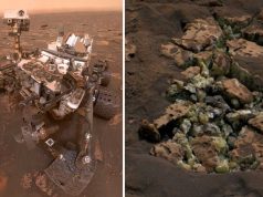 Roverul Curiosity a spart o stâncă de pe Marte și a găsit o surpriză uriașă Curiosity a spart o stâncă