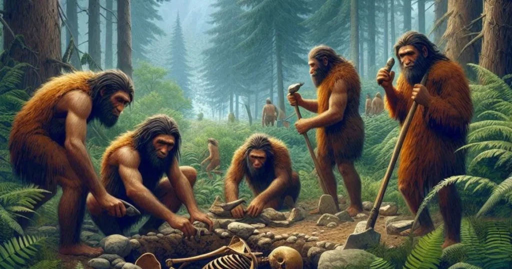 neanderthali ingropat