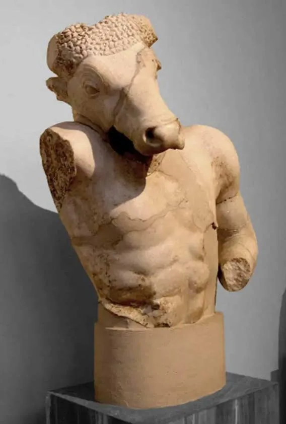 bust minotaur descoperiri.ro