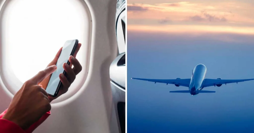 mod avion în timpul zborului