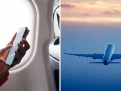 mod avion în timpul zborului