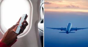 mod avion în timpul zborului
