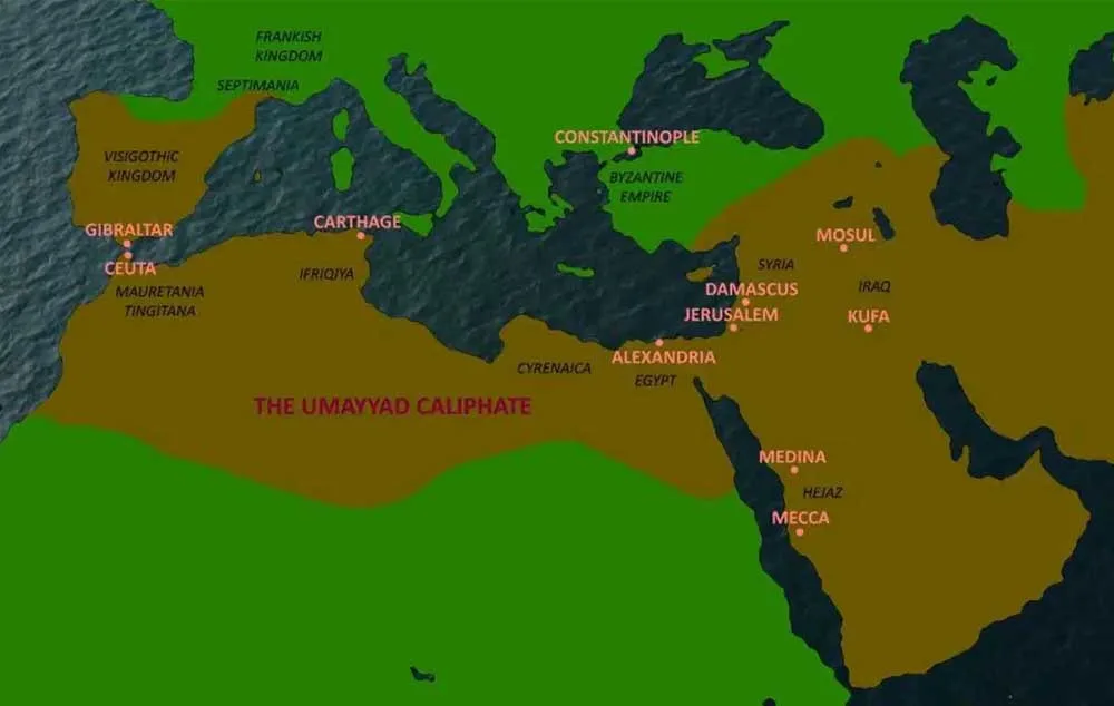 califatul omeiad harta