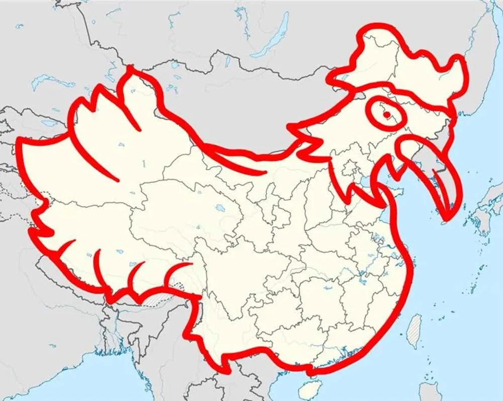 hartă china găină