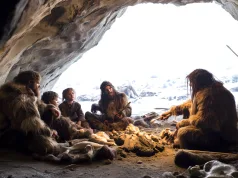 Pașii unui copil plajă neanderthal