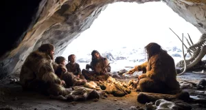 Pașii unui copil plajă neanderthal
