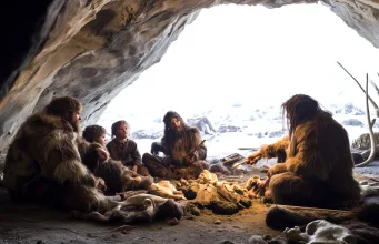 Pașii unui copil plajă neanderthal