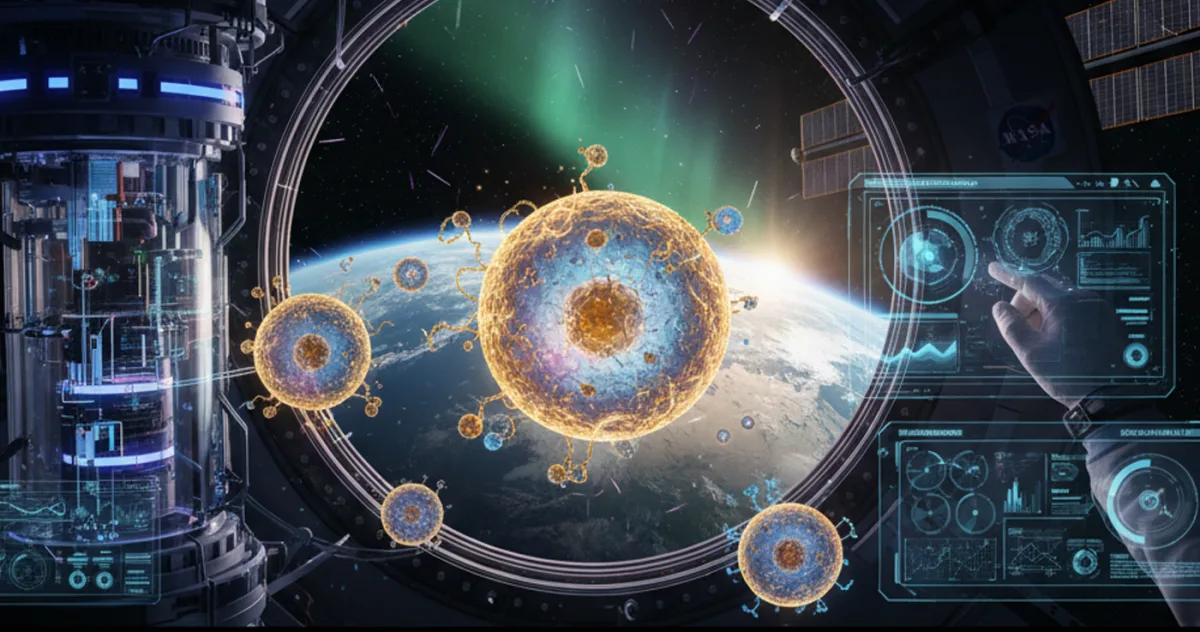 Celulele stem îmbătrânesc accelerat în spațiu