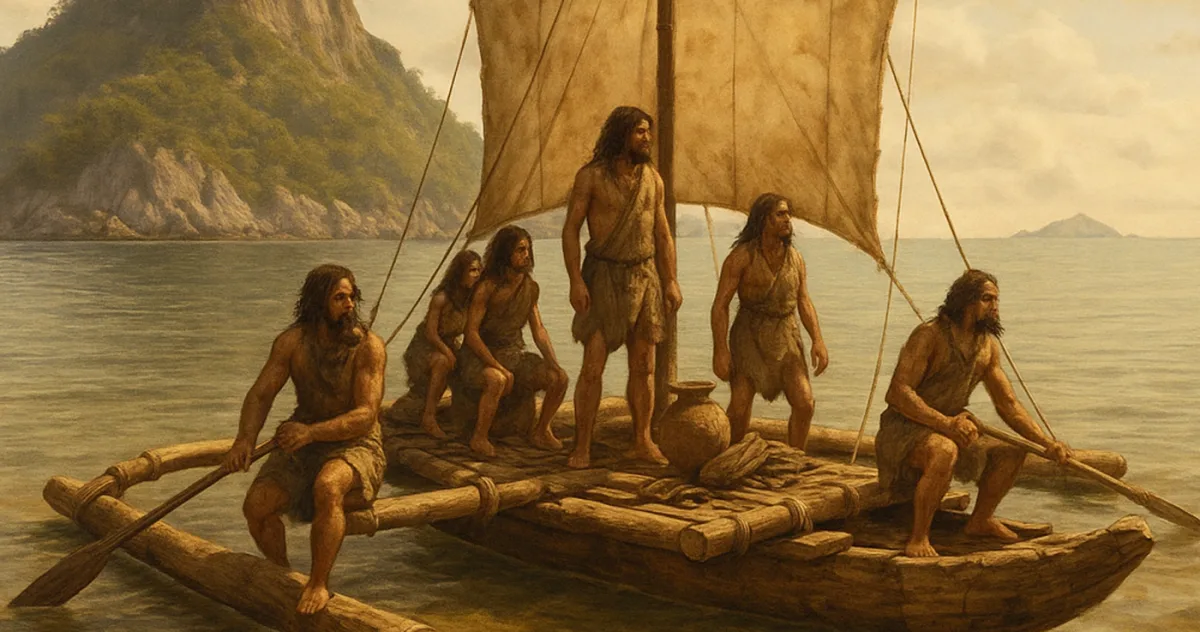 bărci cu 40.000 de ani în urmă