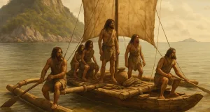 bărci cu 40.000 de ani în urmă