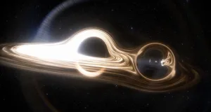 două găuri negre care orbitează