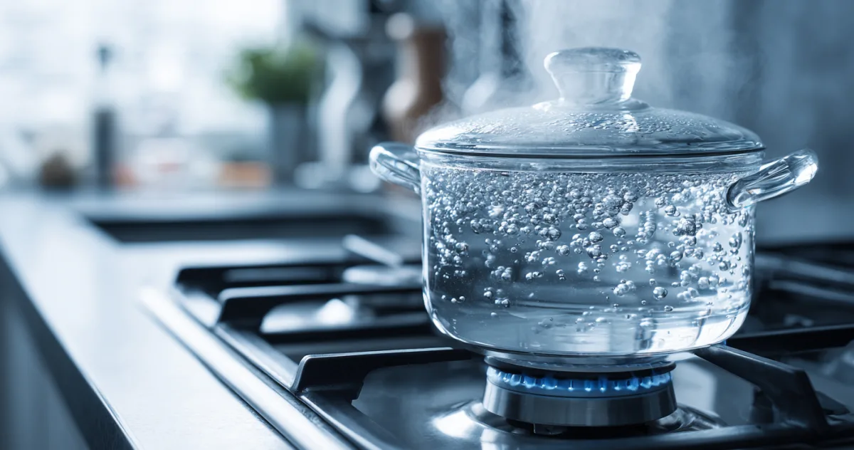 apa clocotită face bule