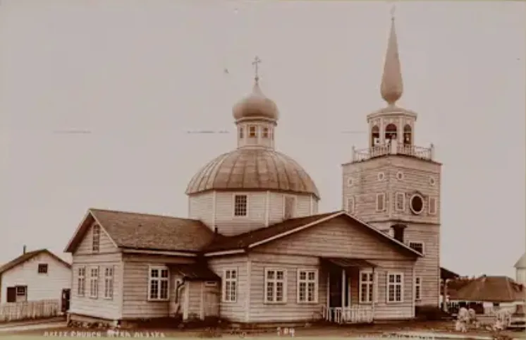 Catedrala Sfântul Mihail, o biserică ortodoxă rusă din Sitka, Alaska.