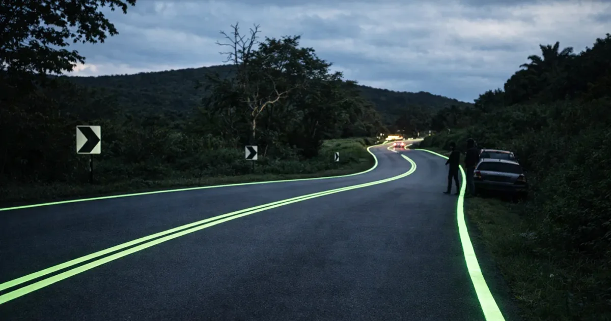 drumuri care strălucesc în întuneric