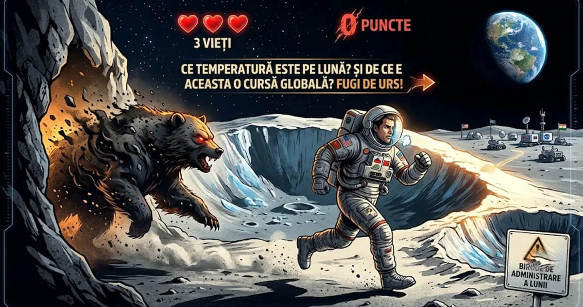 fugi de urs temperatură este pe Lună
