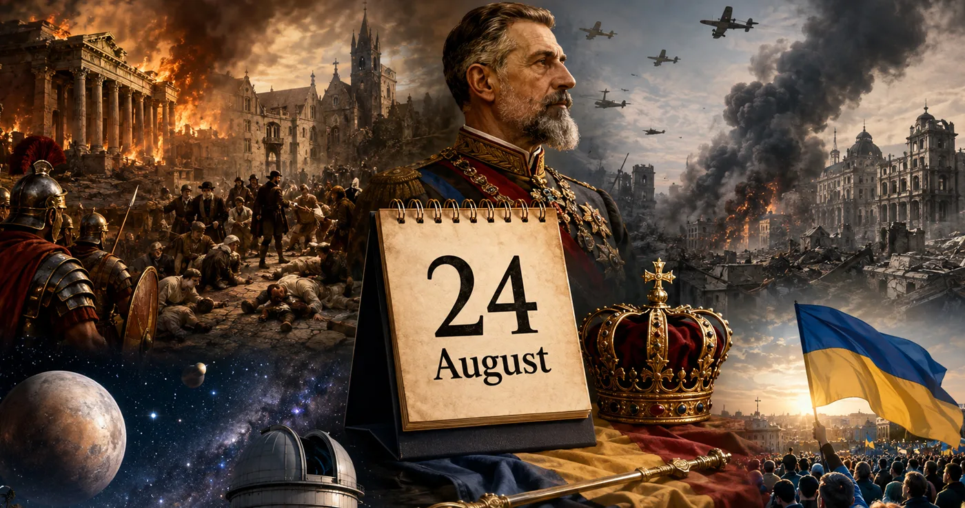 24 August în Istorie: de la jefuirea Romei și Ferdinand I la independența Ucrainei și reclasificarea lui Pluto