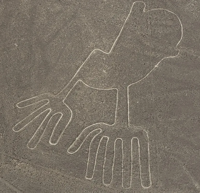 Liniile Nazca, desen care par să reprezinte o pereche de mâini